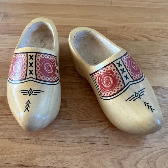 Dutch Wooden Clogs Shoes Holland Size Large - Picture 3 of 16